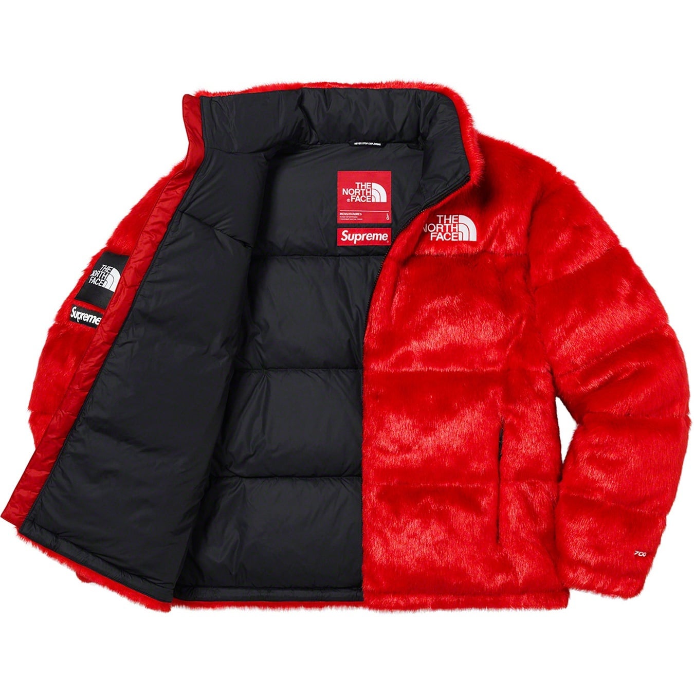 Supreme®/The North Face® Faux Fur Nuptse Jacket view 3